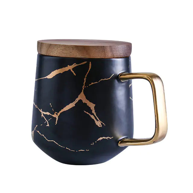 Marble Gold Inlay Coffee Gold Mugs