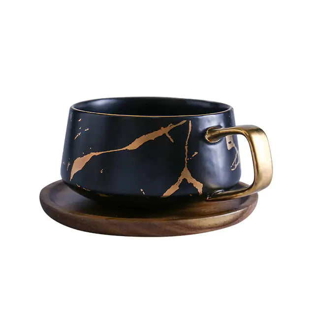 Marble Gold Inlay Coffee Gold Mugs